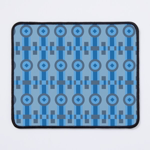 Item preview, Blue Multicolor Line Striped Circles & Rectangles Coherent Drafts designed and sold by Alchemy-A-La-G.