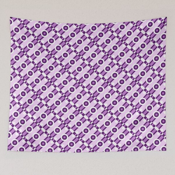 Item preview, Violet Multicolor Line Striped Circles & Rectangles Coherent Drafts designed and sold by Alchemy-A-La-G.