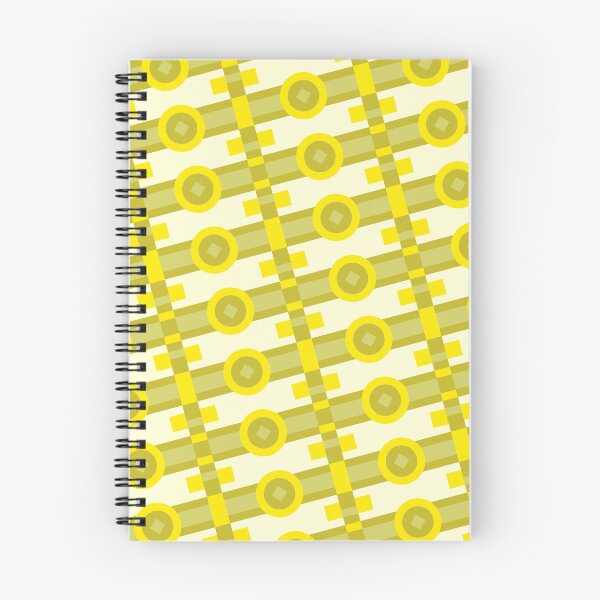 Item preview, Yellow Multicolor Line Striped Circles & Rectangles Coherent Drafts designed and sold by Alchemy-A-La-G.