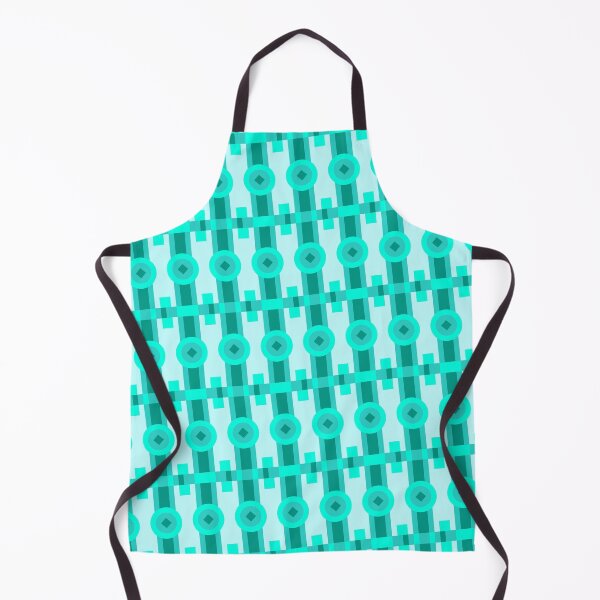 Item preview, Teal Multicolor Line Striped Circles & Rectangles Coherent Drafts designed and sold by Alchemy-A-La-G.