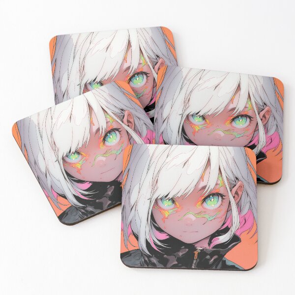 Item preview, Melancholy Neon Edgy Punk Contrast Anime Girl designed and sold by bubblegoth.