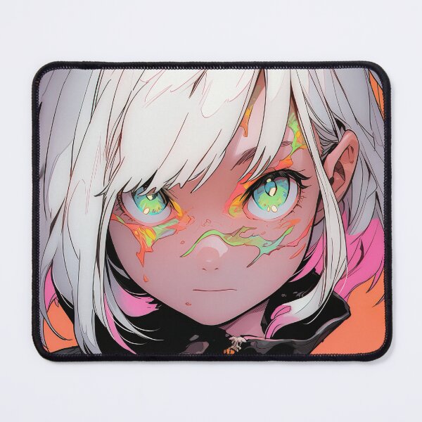 Item preview, Melancholy Neon Edgy Punk Contrast Anime Girl designed and sold by bubblegoth.