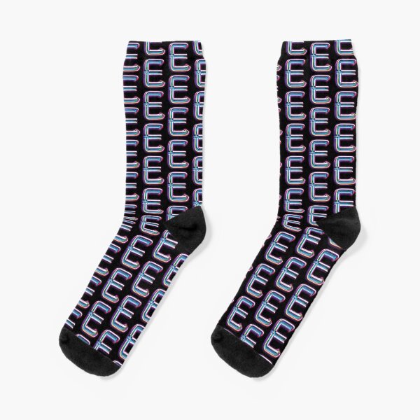 NEON LETTER E Socks