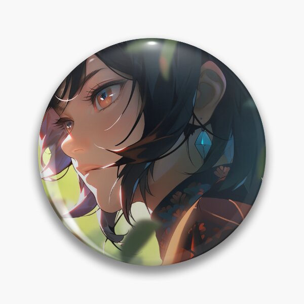 Item preview, Serene Emerald Enchanted Foliage Anime Girl designed and sold by bubblegoth.