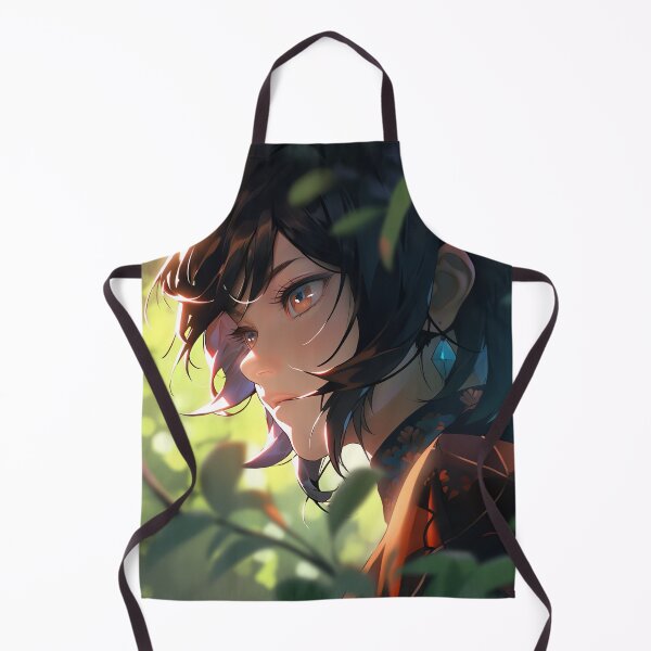 Item preview, Serene Emerald Enchanted Foliage Anime Girl designed and sold by bubblegoth.