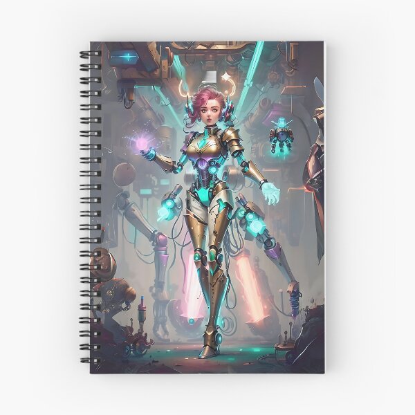 Item preview, Cyberpunk Chronicles: The Pink-Haired Cyborg and her Robotic Sidekick designed and sold by Namelesssss458.
