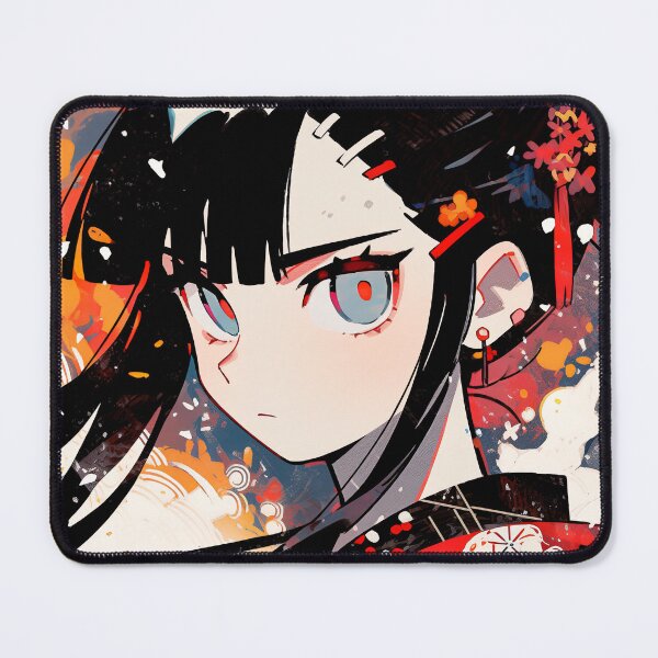 Item preview, Fierce Red Ink Kimono Anime Girl designed and sold by bubblegoth.