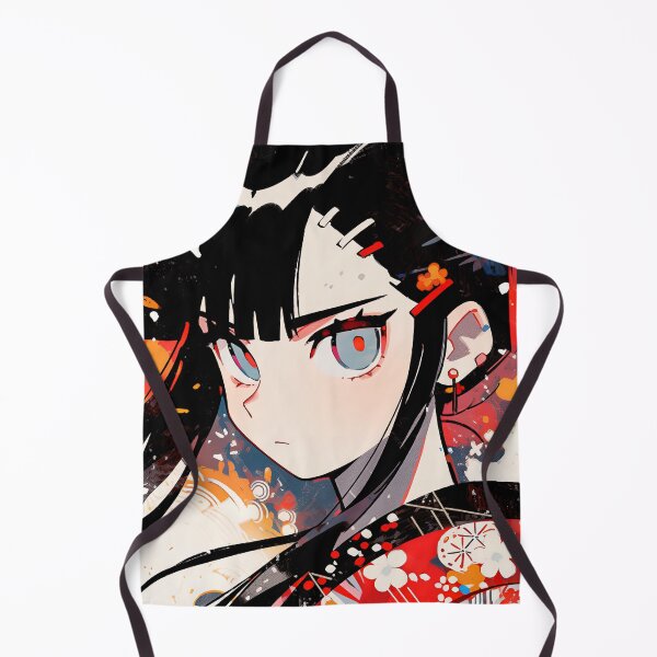 Item preview, Fierce Red Ink Kimono Anime Girl designed and sold by bubblegoth.
