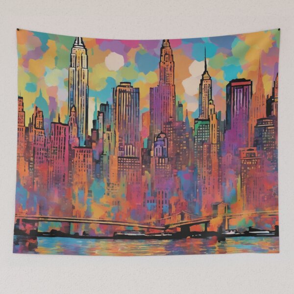 Item preview, New York City nyc skyline- multicolor designed and sold by Arteque.