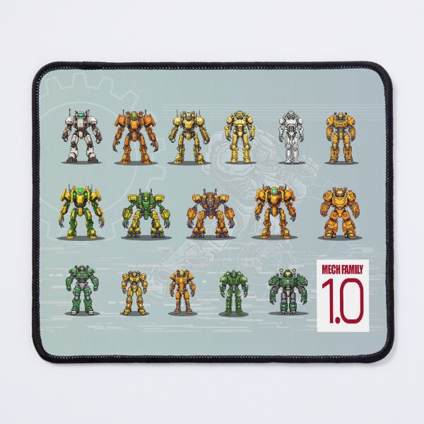 Item preview, Mech Family 1.0, Pixel Art Battle Suits designed and sold by Kendall Anderson.