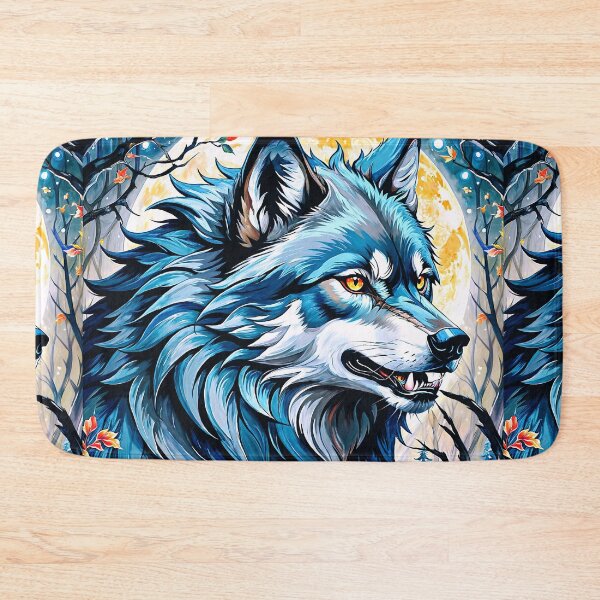 Item preview, A wolf under the full moon designed and sold by PixelCraftDSG.