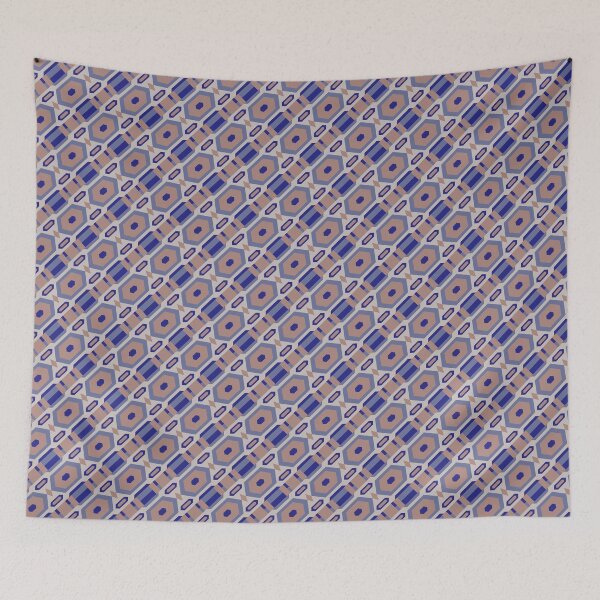 Item preview, Brown Multicolor Line Stripes Hexagons & Diamonds Coherent Drafts designed and sold by Alchemy-A-La-G.