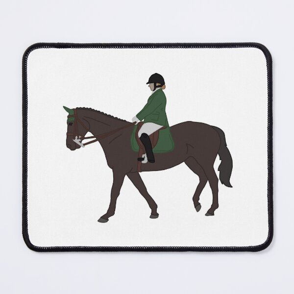 Item preview, Bay Dressage Horse and Rider SAGE designed and sold by Abby Art Studio.