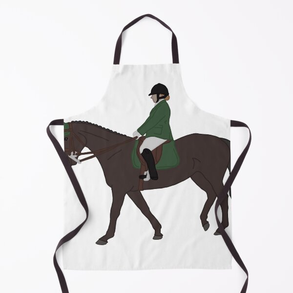 Item preview, Bay Dressage Horse and Rider SAGE designed and sold by Abby Art Studio.