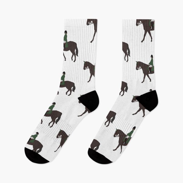 Item preview, Bay Dressage Horse and Rider SAGE designed and sold by Abby Art Studio.