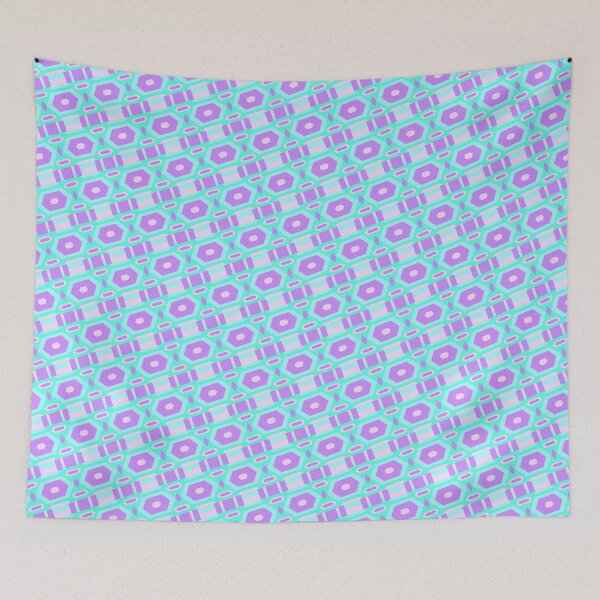Item preview, Lavender Multicolor Line Stripes Hexagons & Diamonds Coherent Drafts designed and sold by Alchemy-A-La-G.