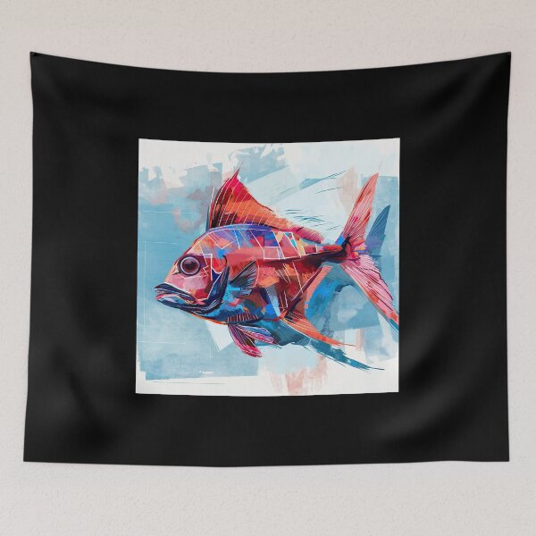 Item preview, A Red Modern Art Fish designed and sold by Yogimeister.
