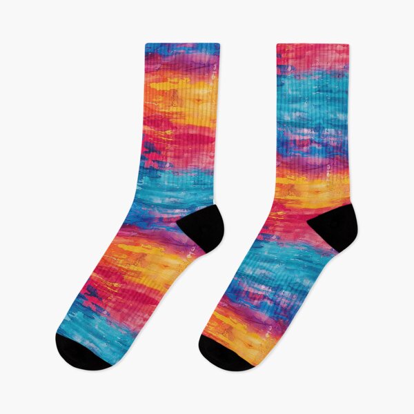 Artikelvorschau, Niedliches buntes blaues Retro Neon Tie Dye Muster - Vintage Rot entworfen und verkauft von RoyalStarsPatts.