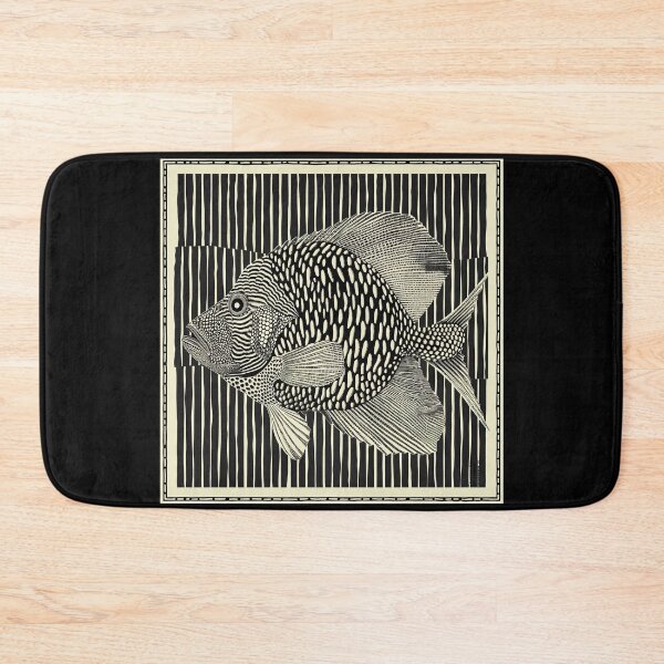 Item preview, Trippy Stamped Fish Print designed and sold by Yogimeister.
