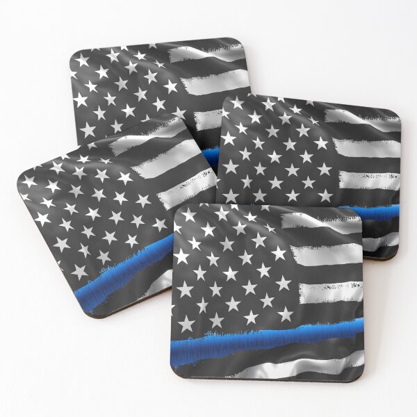 Item preview, Thin Blue Line Grunge American Flag designed and sold by artistwill.