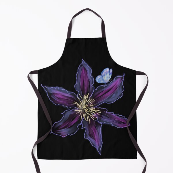 Item preview, Pretty clematis hand drawn in pencil and water colour designed and sold by BigfeetLittlepaws.