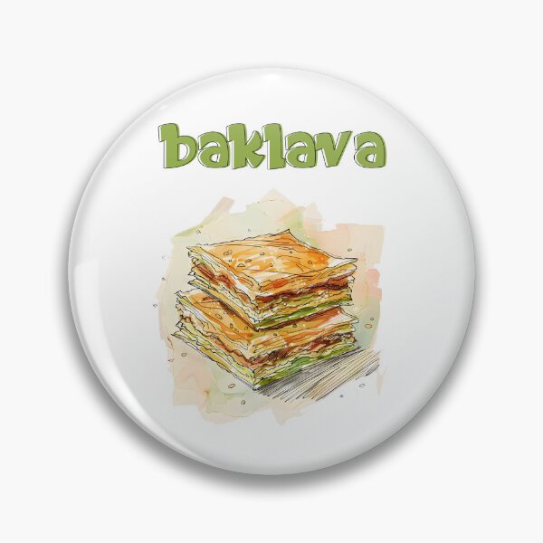 Item preview, Golden Layers of Delight: Baklava - Flaky Phyllo Pastry, Crunchy Nuts, and Fragrant Spices in Luscious Sugar Syrup بقلاوة بالفستق الحلبي designed and sold by FUNqoosh.