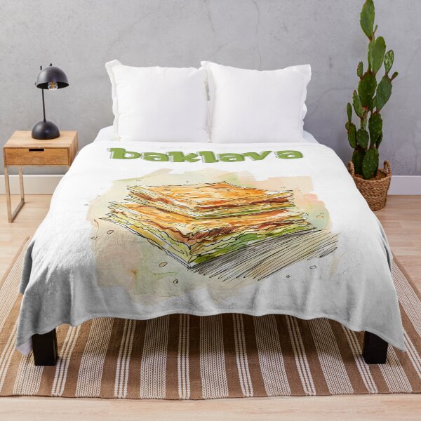 Item preview, Golden Layers of Delight: Baklava - Flaky Phyllo Pastry, Crunchy Nuts, and Fragrant Spices in Luscious Sugar Syrup بقلاوة بالفستق الحلبي designed and sold by FUNqoosh.