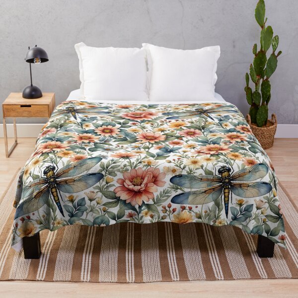 Item preview, Retro Floral dragonfly designed and sold by Clara Fruggeri.