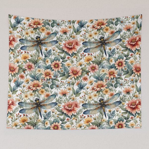 Item preview, Retro Floral dragonfly designed and sold by Clara Fruggeri.