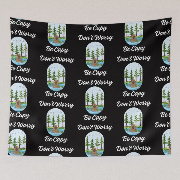 Item preview, Funny Don't Worry Be Capy Cute Capybara Exotic Crazy Rodents designed and sold by MagicSD Designs.