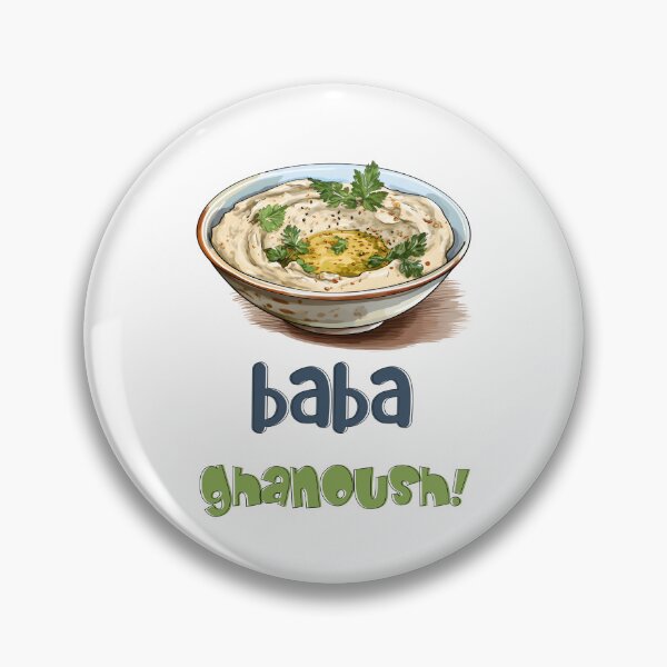 Item preview, Baba Ghanoush Mediterranean Delight: Smoky Eggplant, Tahini, Garlic and Pita! بابا غنوج متبل designed and sold by FUNqoosh.