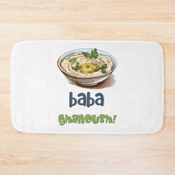 Item preview, Baba Ghanoush Mediterranean Delight: Smoky Eggplant, Tahini, Garlic and Pita! بابا غنوج متبل designed and sold by FUNqoosh.