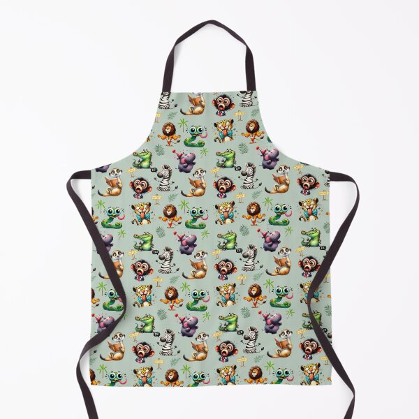 Item preview, Funny safari animals repeating pattern designed and sold by Fantacaroo Designs.