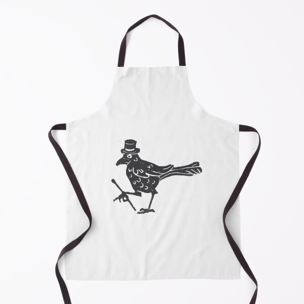 Item preview, Grackle with top hat and cane lino print designed and sold by CrittersByLola.