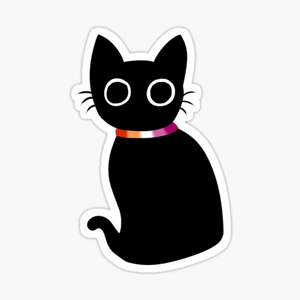 Artikel-Vorschau von Süße schwarze Katze mit LGBT Lesbisch Halsband, designt und verkauft von Swaghettio.