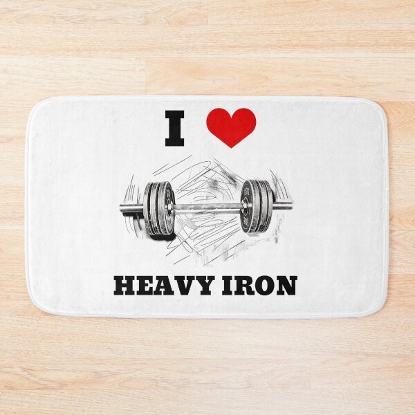 Item preview,  I LOVE / HEART HEAVY IRON BARBELL Design designed and sold by Primal Pump Co LTD.