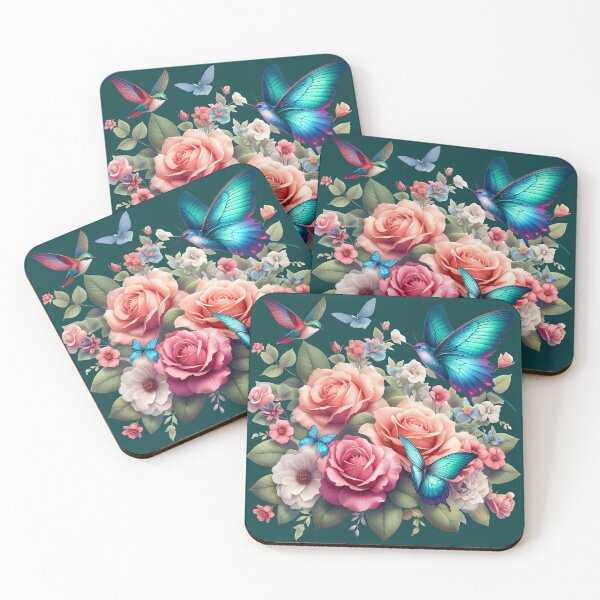 Item preview, Flowers with Butterflies and Hummingbirds in 3D: 3D designed and sold by sofia1971.