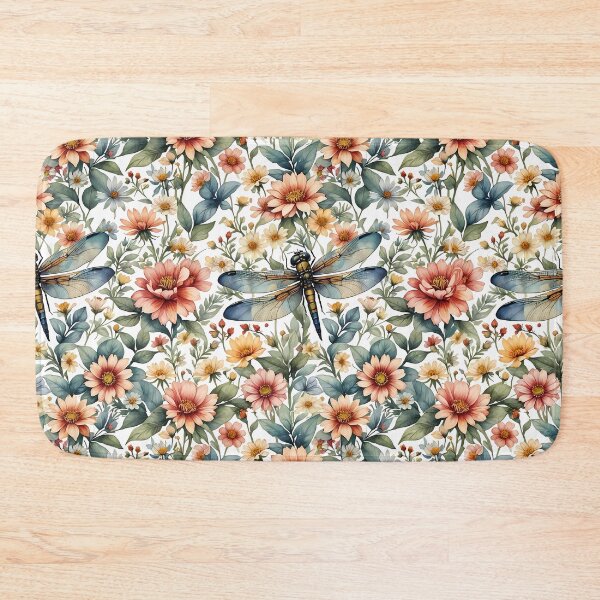 Item preview, Retro Floral dragonfly designed and sold by Clara Fruggeri.