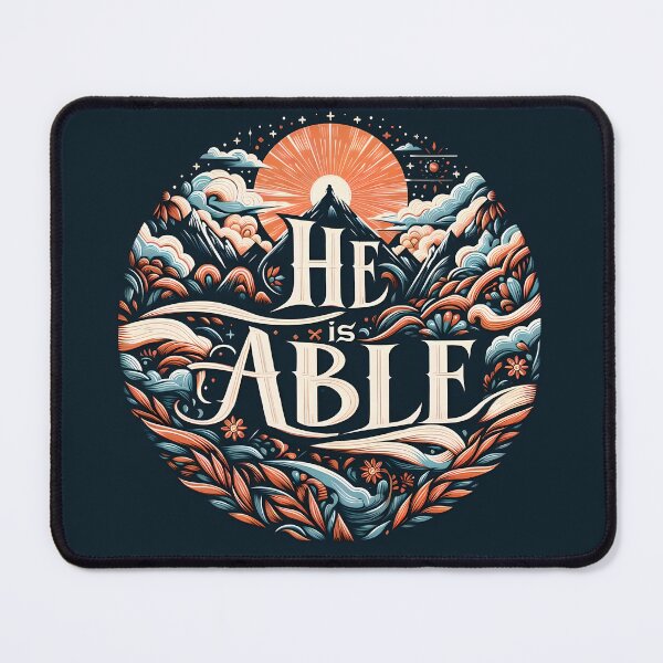 Item preview, He Is Able, typography designed and sold by maxmaj.
