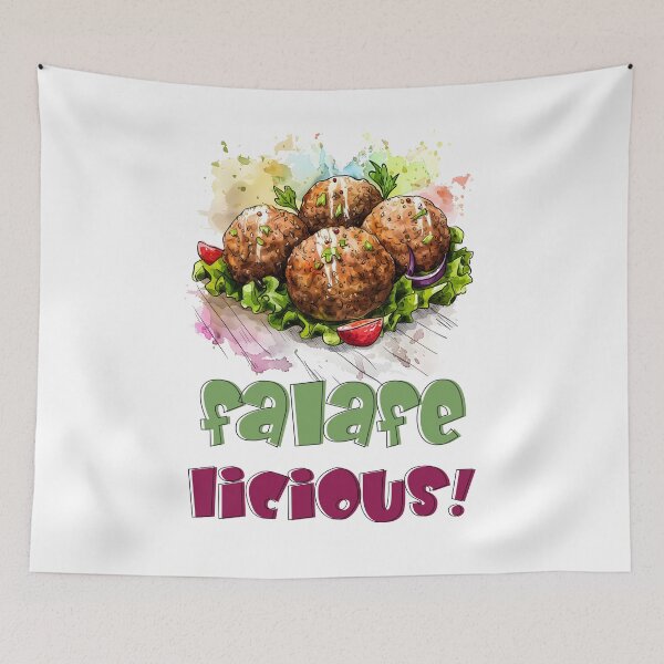 Item preview, Funky Chickpea Fiesta: FALAFElicious - Crunch Your Way to Falafel Middle Eastern Street Food Magic فلافل designed and sold by FUNqoosh.