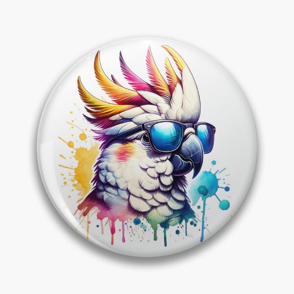 Item preview, Watercolor Cockatoo Wearing Sunglasses  designed and sold by TheAnimalZ00.