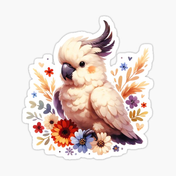 Item preview, Cockatoo Floral designed and sold by TheAnimalZ00.