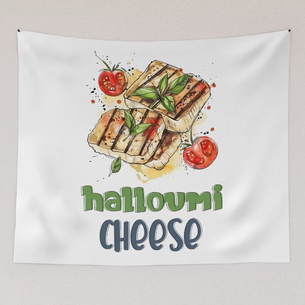 Item preview, Sizzle & Savor: Grilled Feta Halloumi Cheese - A Mediterranean Marvel! جبنة حلومي مشوية  designed and sold by FUNqoosh.