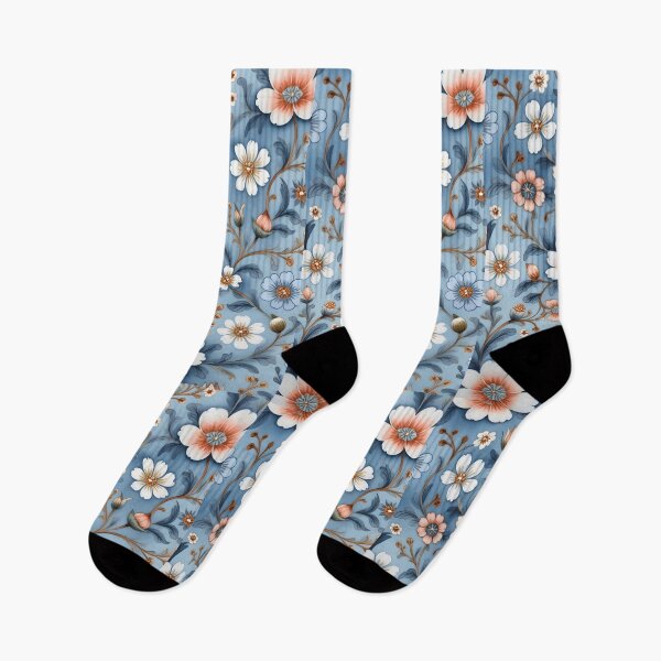 Item preview, Intricate Watercolor Floral Pattern: Light Blue Background designed and sold by MrKATORSKI.