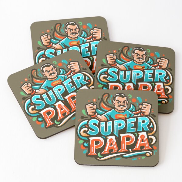 Item preview, Super Papa, typography, PUN designed and sold by maxmaj.