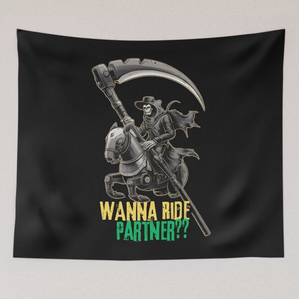 Item preview, Grim Reaper Cowboy - Edgy Western Fantasy Artwork designed and sold by IlikeStyle.