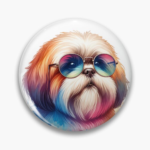 Item preview, Watercolor Lhasa Apso Wearing Sunglasses designed and sold by TheAnimalZ00.