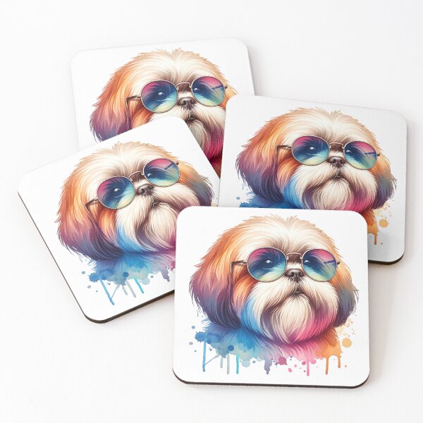 Item preview, Watercolor Lhasa Apso Wearing Sunglasses designed and sold by TheAnimalZ00.