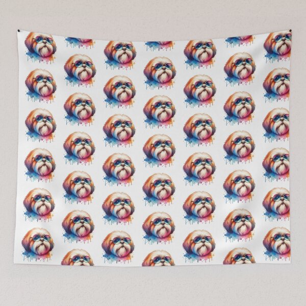 Item preview, Watercolor Lhasa Apso Wearing Sunglasses designed and sold by TheAnimalZ00.