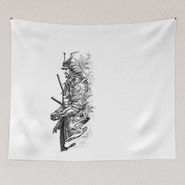 Item preview, Samurai Warrior. Traditional Japanese. designed and sold by Lucy Goosy Art.